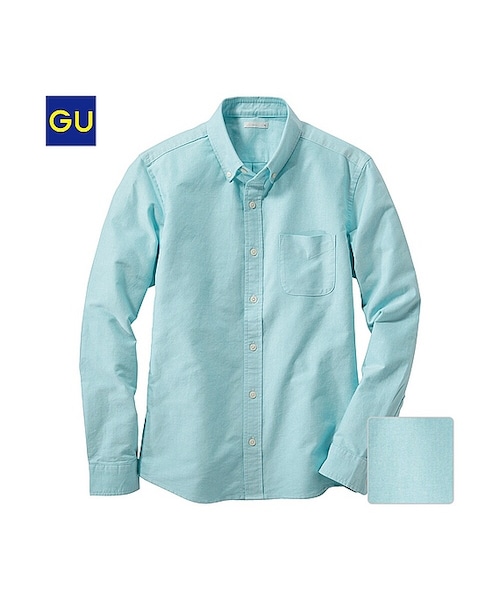 GU（ジーユー）の「（GU）オックスフォードシャツ（長袖）Ｃ（MEN ⁄ シャツ・メンズ・RED/DARK GRAY/WHITE/LIGHT BLUE/LIGHT GREEN・XL/L/M/S）」の4枚目の写真