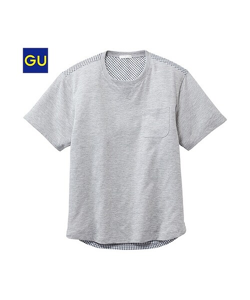 GU（ジーユー）の「（GU）コンビネーションＴ（半袖）（MEN ⁄ カットソー（Ｔシャツ・ポロシャツ）・メンズ・NAVY/GRAY/BLACK・M/S/XL/L）」の3枚目の写真