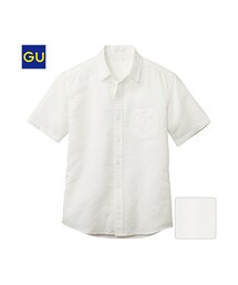 GU | （GU）ラミーコットンシャツ（半袖）(トップス)