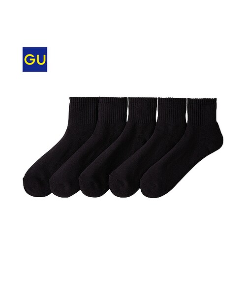 GU（ジーユー）の「（GU）アンクルソックス（５足組）Ｂ（MEN ⁄ ソックス・レギンス・メンズ・82/WHITE/80/BLACK・-）」の2枚目の写真