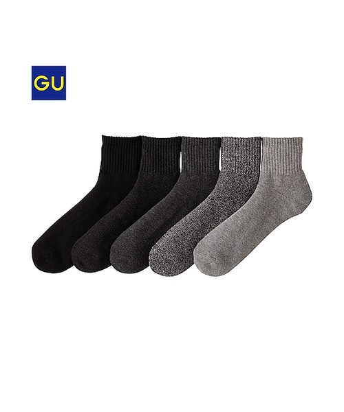 GU（ジーユー）の「（GU）アンクルソックス（５足組）Ｂ（MEN ⁄ ソックス・レギンス・メンズ・82/WHITE/80/BLACK・-）」の3枚目の写真