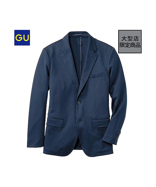 GU（ジーユー）の「（GU）セットアップジャケット（MEN ⁄ アウター・メンズ・GRAY/NAVY/BLACK・M/S/XL/L）」の3枚目の写真