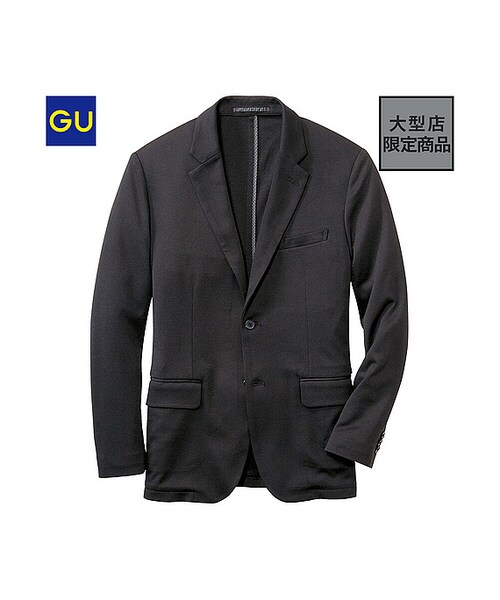 GU（ジーユー）の「（GU）セットアップジャケット（MEN ⁄ アウター・メンズ・GRAY/NAVY/BLACK・M/S/XL/L）」の2枚目の写真