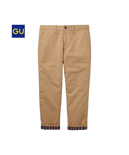 GU（ジーユー）の「（GU）カラーテーパードクロップドパンツ（MEN ⁄ クロップドパンツ・メンズ・GRAY/DARK GREEN/NAVY/BEIGE/BROWN・S/L/XL/M）」の2枚目の写真