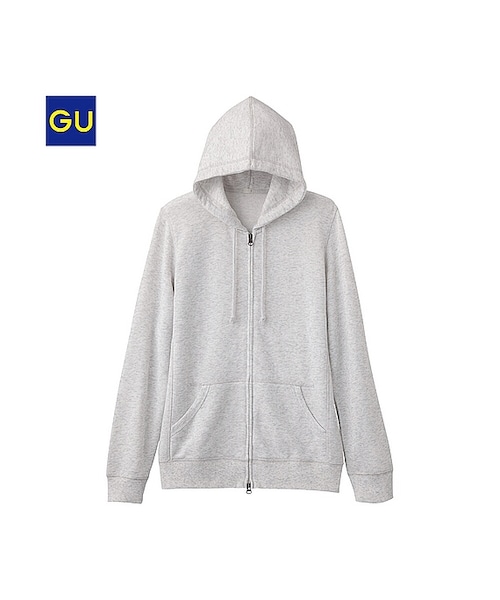 GU（ジーユー）の「（GU）スウェットフルジップパーカ（長袖）（MEN ⁄ パーカ・カーディガン・メンズ・GRAY/DARK GRAY/BLACK/BLUE/RED/NAVY/LIGHT GRAY/DARK ORANGE/DARK GREEN・S/M/L/XL）」の3枚目の写真