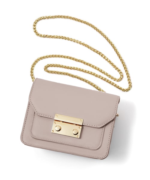 GRL（グレイル）の「スクエアバックルミニショルダーバック（ショルダーバッグ・レディース・ブラック/グレージュ・F）」の2枚目の写真
