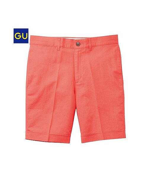 GU（ジーユー）の「（GU）リネンコットンショーツ（MEN ⁄ ハーフパンツ・メンズ・NATURAL/LIGHT BLUE/ORANGE/NAVY・XL/S/L/M）」の4枚目の写真