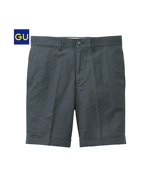 GU（ジーユー）の「（GU）リネンコットンショーツ（MEN ⁄ ハーフパンツ・メンズ・NATURAL/LIGHT BLUE/ORANGE/NAVY・XL/S/L/M）」の3枚目の写真
