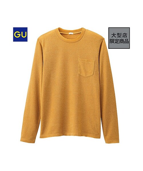 GU（ジーユー）の「（GU）カットオフプルオーバー（長袖）Ａ（MEN ⁄ カットソー・メンズ・BLACK/OLIVE/BLUE/MUSTARD・L/S/M/XL）」の4枚目の写真