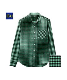 GU | （GU）ネルチェックシャツ（ギンガム・長袖）Ｅ(トップス)