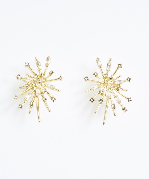 3coins（3coins）の「メタルストーンピアス（ピアス（両耳用）・シルバー/ゴールド・0）」の2枚目の写真