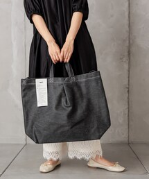 PUAL CE CIN | 【ani】綿デニムコーティングタックバック大(ショルダーバッグ)