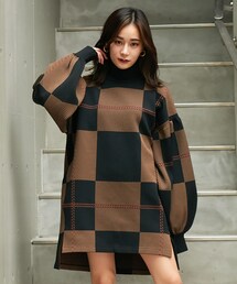 BARAK | チェックジャガードワンピース(ワンピース)