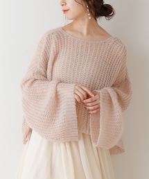★チーコさん専用★ セール】バックあき透けニット/ざっくり編みニット（ニット