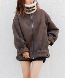 Chico | 【WEB限定】ムートン風フライトボアジャケット(その他アウター)