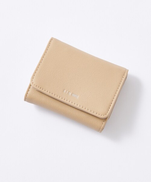 COLONY 2139（コロニートゥーワンスリーナイン）の「レザー調三つ折り財布（財布・レディース・ベージュ/ブラック・FREE）」の2枚目の写真