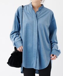 COLONY 2139（コロニートゥーワンスリーナイン）の「細コールスタンドカラー長袖シャツ(セットアップ可)（シャツ/ブラウス）」