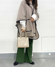 Lattice | クロコ柄スクエアバッグ(トートバッグ)