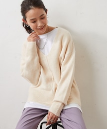 DISCOAT | 【SET ITEM】深Vニット×ロングTシャツ(ニット/セーター)