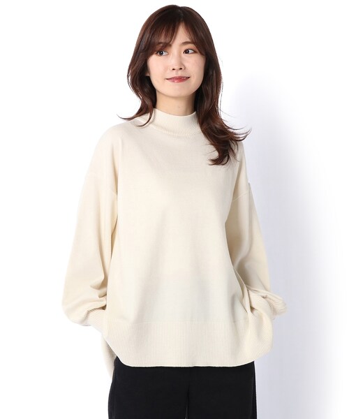 DISCOAT（ディスコート）の「バックレイヤードリボンプルオーバー（ニット/セーター・レディース・アイボリー/ブルー/モカ/ブラック・F）」の2枚目の写真