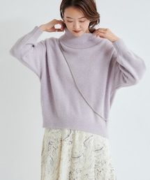 DouDou | フォックス混オフタートルプルオーバー(ニット/セーター)