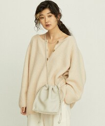 GALLARDAGALANTE（ガリャルダガランテ）の「ヘンリーネックオーバーニット【オンラインストア限定商品】（ニット/セーター・レディース）」