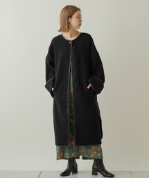 Kastane | ボアベストセットパイピングコート(その他アウター)