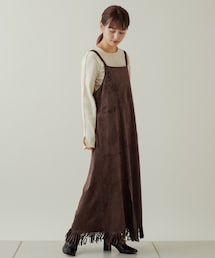 Kastane | フェイクスウェードフリンジジャンスカ(ワンピース)