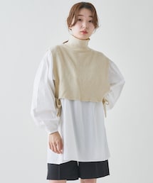 Kastane | 【SET ITEM】ブラウス×ニットベストSET(ニット/セーター)