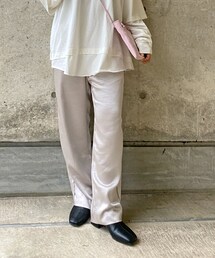 CAPRICIEUX LE'MAGE | 前ふりサテンパンツ(その他パンツ)