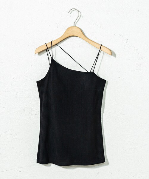 mystic（ミスティック）の「パット付きレイヤードキャミソール（タンクトップ・レディース・ベージュ/ブラウン/グレー/ブラック・F）」の2枚目の写真