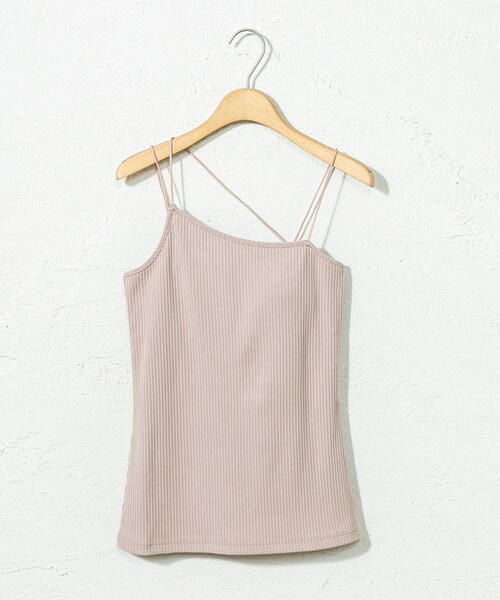 mystic（ミスティック）の「パット付きレイヤードキャミソール（タンクトップ・レディース・ベージュ/ブラウン/グレー/ブラック・F）」の3枚目の写真