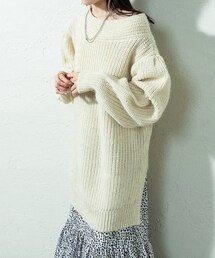 mystic | アルパカ混ボートニット(ニット/セーター)