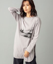 RIVE DROITE | 【《今気分のPHOTO Tee》手洗い可】PHOTOロングTee(Tシャツ/カットソー)
