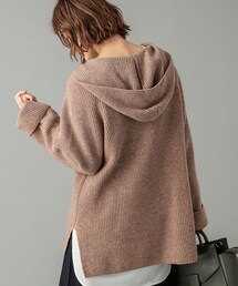 RIVE DROITE | 【神山まりあさん着用アイテム】エアーヤーン片畦フードチュニックニット(ニット/セーター)