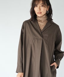 RIVE DROITE | 【《きちんと感がありながら楽に着れる》手洗い可】ダンプニドムAラインワンピース(ワンピース)