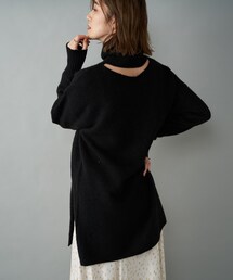 RIVE DROITE | 【バックカットが魅力】YAK100バックVタートルニット(ニット/セーター)