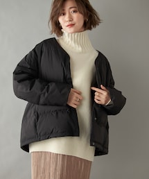 RIVE DROITE（リヴドロワ）の「【首元まで暖かいこなれアウター】マフラー付ダウンブルゾン（ダウンジャケット/コート）」
