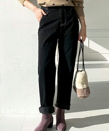 DHOLIC | 裏起毛バックルデニムパンツ(デニムパンツ)