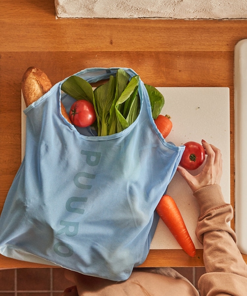 CIAOPANIC TYPY（チャオパニックティピー）の「【aamu/アーム】メッシュバッグ（エコバッグ/サブバッグ・レディース・オレンジ/レッド/ブルー/グリーン/イエロー・ONE）」の3枚目の写真