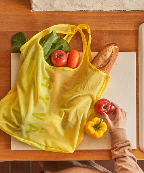 CIAOPANIC TYPY（チャオパニックティピー）の「【aamu/アーム】メッシュバッグ（エコバッグ/サブバッグ・レディース・オレンジ/レッド/ブルー/グリーン/イエロー・ONE）」の2枚目の写真