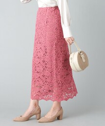 un dix cors（アンディコール）の「《女性らしい着こなしが決まる》レースナロースカート（スカート）」