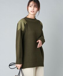 un dix cors（アンディコール）の「【《こなれ感のあるオーバーサイズニット》NICO.（ニコ）】切替ニット（ニット/セーター）」