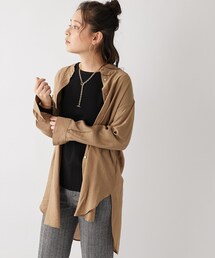 un dix cors | 【《柔らかな素材感が女性らしい》手洗い可】レーヨンナイロンチュニックシャツ(シャツ/ブラウス)