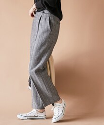 un dix cors | 【《美脚見えするシルエット》手洗い可】ヘリンボンストレートパンツ(その他パンツ)