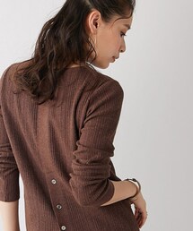 un dix cors（アンディコール）の「【《バックスタイルがポイント》手洗い可】バックシャンランダムリブニット（ニット/セーター）」
