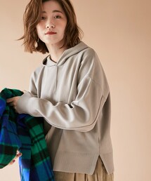 un dix cors（アンディコール）の「【《大人のためのフーディー》手洗い可】ダンボールフーディニット（ニット/セーター）」