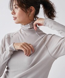 un dix cors（アンディコール）の「【《今季マストアイテム》手洗い可】シアーコットンリブカットソー（Tシャツ/カットソー）」