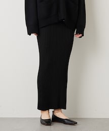 whim gazette ニットティアードスカート F ブラック ニットティアードスカート | Whim Gazette(ウィム ガゼット