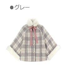 Bobon21 | ウール混Sweetガーリーポンチョコート-全３色-(ポンチョ)